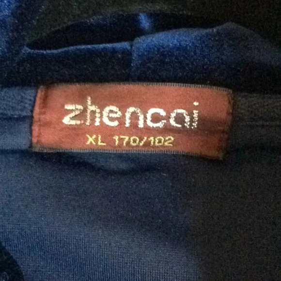 zhencai Blue Velvet Full Zippered Hoodie Size XL - Picture 5 of 14